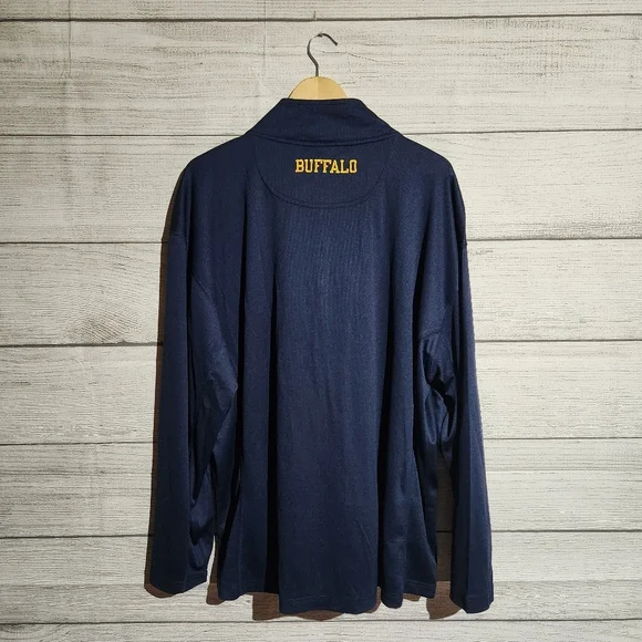 NWT NHL Navy and Yellow Sabres Quarter-Zip Pullover, Size XL - Picture 5 of 8